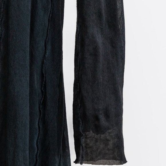 Rundholz Black Label Charcoal Mesh Distressed Cardigan - Picture 6 of 12